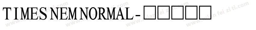 TIMES NEM NORMAL字体转换